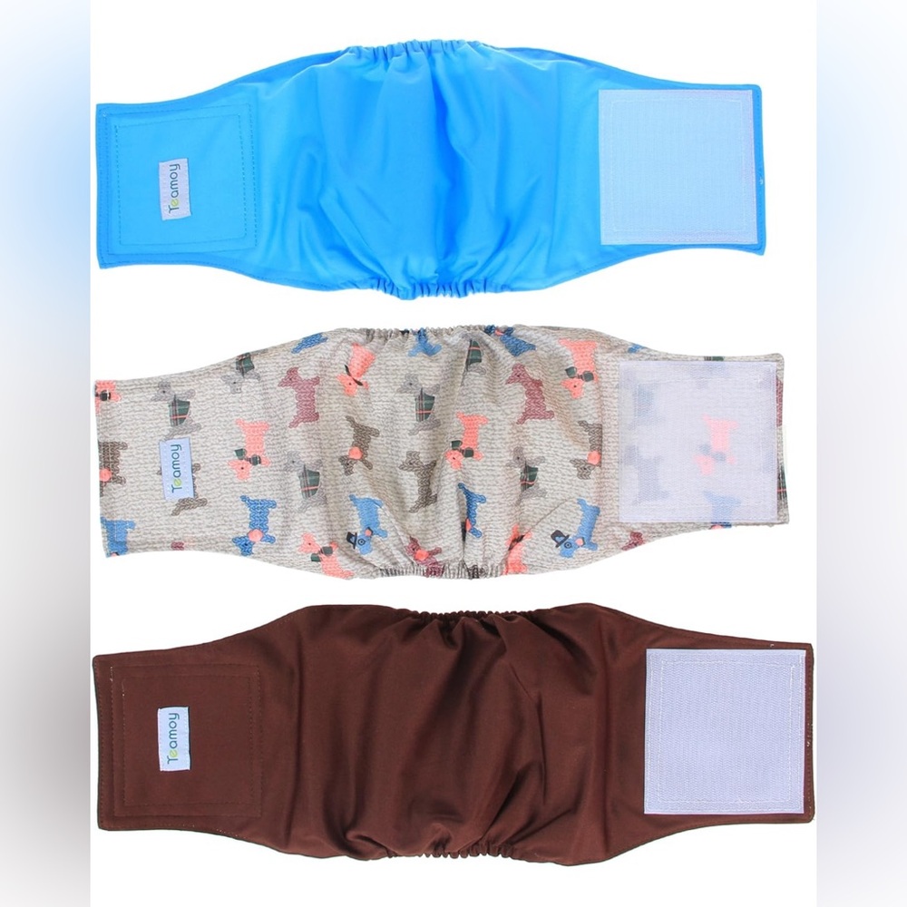 Washable Belly Band for Male Dogs (M, 13"-16" Waist)